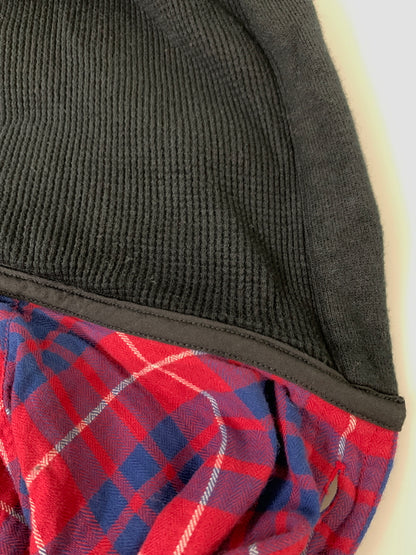 【中古品】【メンズ】 UNIFORM EXPERIMENT ユニフォームエクスペリメント STAR FLANNEL CHECK BIG HOODED SHIRT UE-160048 スター フランネル フード付き チェックシャツ 142-260820-em-19-min サイズ：2 カラー：レッド系 万代Net店