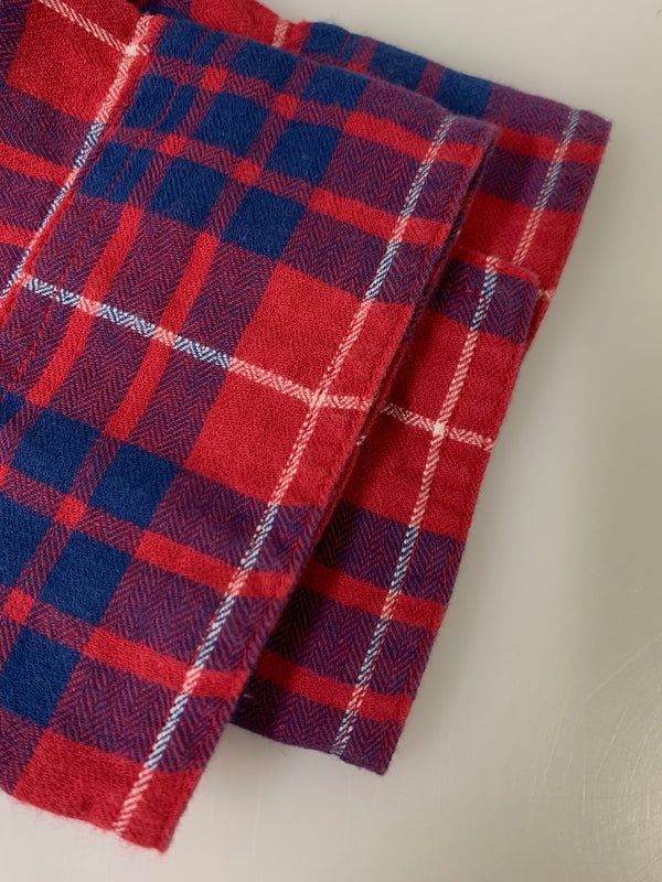 【中古品】【メンズ】 UNIFORM EXPERIMENT ユニフォームエクスペリメント STAR FLANNEL CHECK BIG HOODED SHIRT UE-160048 スター フランネル フード付き チェックシャツ 142-260820-em-19-min サイズ：2 カラー：レッド系 万代Net店