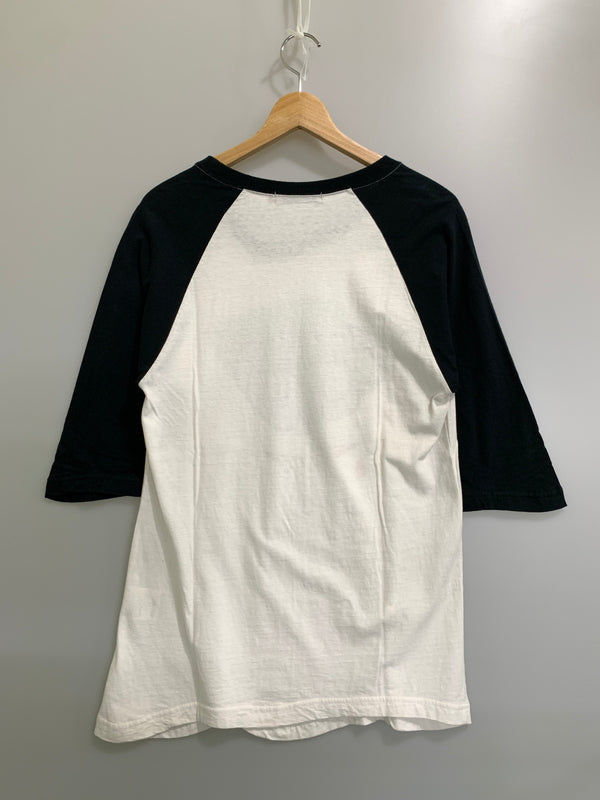 【中古品】【メンズ】 UNDERCOVER アンダーカバー ROSE RAGLAN TEE 7S285-CS14 ローズ ラグラン Tシャツ メンズ トップス 薔薇 140-260820-em-05-min サイズ：2 カラー：ブラック/ホワイト 万代Net店
