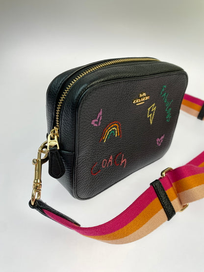 【中古品】【メンズ】 COACH コーチ MINI CAMERA BAG カメラバッグ カバン 180-260821-hu-40-min カラー：ブラック 万代Net店