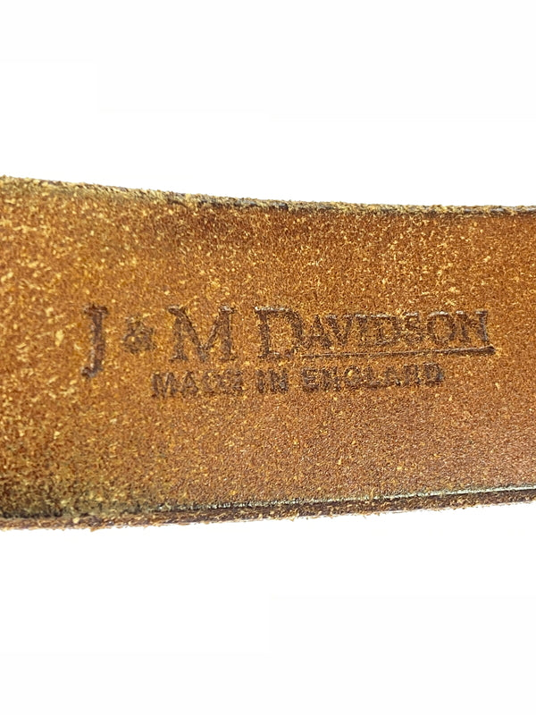 【中古品】【メンズ】 J&M DAVIDSON ジェイアンドエムデヴィッドソン LEATHER VELT レザー ベルト 革 アクセサリー 小物 205-260821-hu-15-min カラー：ブラウン 万代Net店