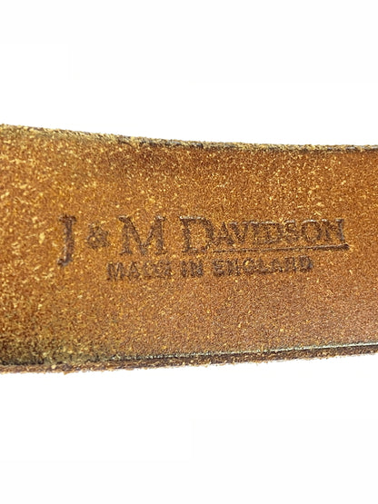 【中古品】【メンズ】 J&M DAVIDSON ジェイアンドエムデヴィッドソン LEATHER VELT レザー ベルト 革 アクセサリー 小物 205-260821-hu-15-min カラー：ブラウン 万代Net店