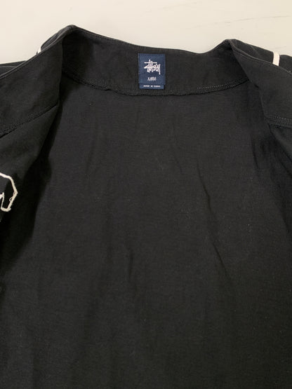 【中古品】【メンズ】 STUSSY ステューシー BASEBALL SHIRT ベースボール シャツ メンズ トップス ユニホーム 前開き ジャージ 142-260820-em-14-min サイズ：XL カラー：ブラック 万代Net店