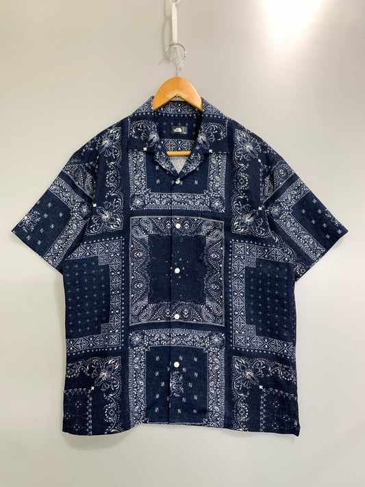 【中古品】【メンズ】 THE NORTH FACE ザ ノースフェイス S/S CLIMBING SUMMER SHIRT NR21931 ショートスリーブ クライミングサマーシャツ 半袖シャツ トップス 144-260821-yn-30-min サイズ：XL カラー：ネイビー 万代Net店