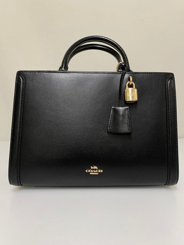 【中古品】【レディース】 COACH コーチ ゾーイ F88037 キャリーオール ハンドバッグ ショルダーバッグ 2WAY レディース バッグ カバン 鞄 レザー 180-260830-em-15-min カラー：ブラック 万代Net店
