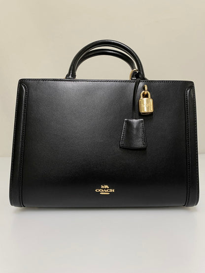 【中古品】【レディース】 COACH コーチ ゾーイ F88037 キャリーオール ハンドバッグ ショルダーバッグ 2WAY レディース バッグ カバン 鞄 レザー 180-260830-em-15-min カラー：ブラック 万代Net店