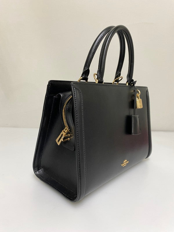 【中古品】【レディース】 COACH コーチ ゾーイ F88037 キャリーオール ハンドバッグ ショルダーバッグ 2WAY レディース バッグ カバン 鞄 レザー 180-260830-em-15-min カラー：ブラック 万代Net店