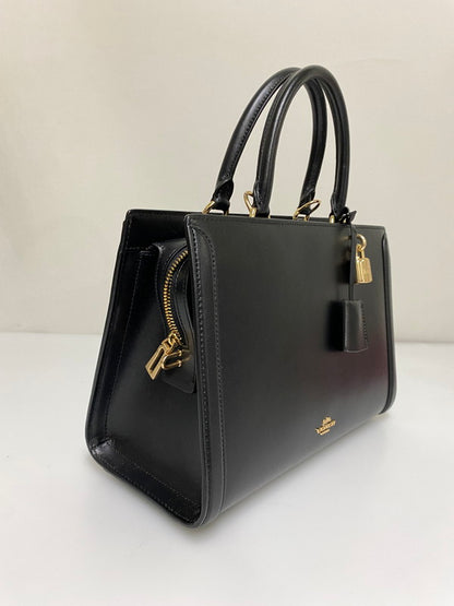 【中古品】【レディース】 COACH コーチ ゾーイ F88037 キャリーオール ハンドバッグ ショルダーバッグ 2WAY レディース バッグ カバン 鞄 レザー 180-260830-em-15-min カラー：ブラック 万代Net店