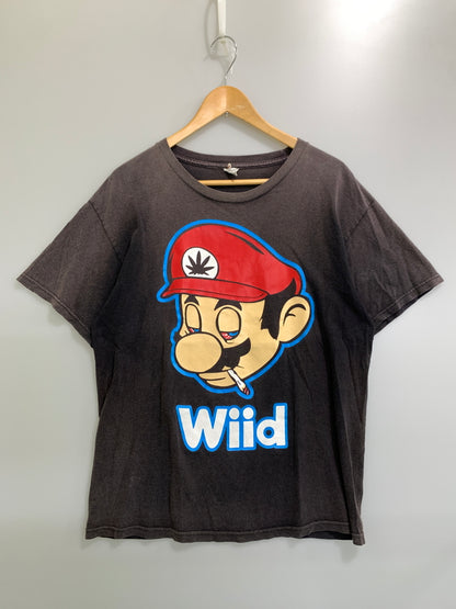 【現状渡し品】【メンズ】 USED ユーズド 90S WIID MARIO S/S TEE 90年代 ウィード マリオ ショートスリーブ Tシャツ メンズ 半袖 プリント Tシャツ パロディ 146-260820-em-04-min サイズ：L カラー：グレー 万代Net店
