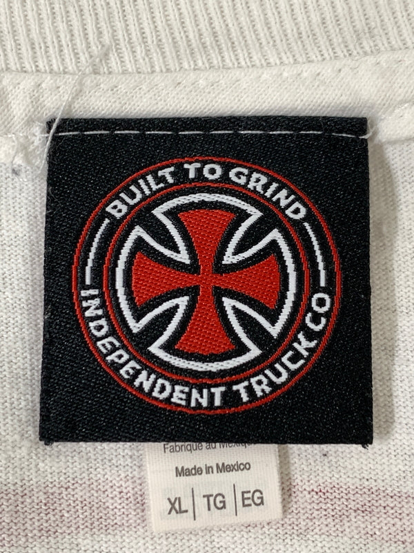 【中古品】【メンズ】 INDEPENDENT インディペンデント 00S アイアンクロス S/S TEE アイアンクロス ショートスリーブ 00年代 メンズ 半袖 Tシャツ トップス 146-260820-em-20-min サイズ：XL カラー：ホワイト 万代Net店