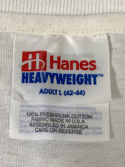 【中古品】【メンズ】 90S USA製 BOB HARRISON BEACH BUMS Tシャツ 90年代 ボブ・ハリソン ビーチ・バムズ 半袖 Tシャツ メンズ トップス 猫 キャット 146-260820-em-22-min サイズ：L カラー：ホワイト 万代Net店