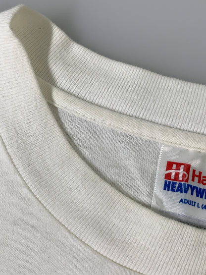 【中古品】【メンズ】 90S USA製 BOB HARRISON BEACH BUMS Tシャツ 90年代 ボブ・ハリソン ビーチ・バムズ 半袖 Tシャツ メンズ トップス 猫 キャット 146-260820-em-22-min サイズ：L カラー：ホワイト 万代Net店