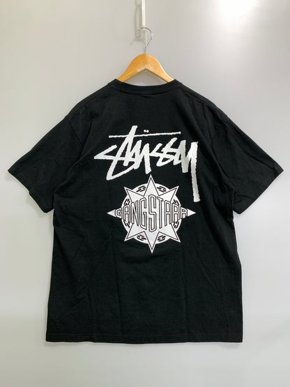 【中古品】【メンズ】 STUSSY ステューシー × GANGSTSRR ギャングスター Tシャツ 半袖 メンズ トップス 142-260820-em-11-min サイズ：L カラー：ブラック 万代Net店