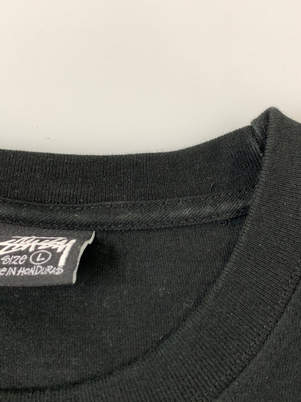 【中古品】【メンズ】 STUSSY ステューシー × GANGSTSRR ギャングスター Tシャツ 半袖 メンズ トップス 142-260820-em-11-min サイズ：L カラー：ブラック 万代Net店