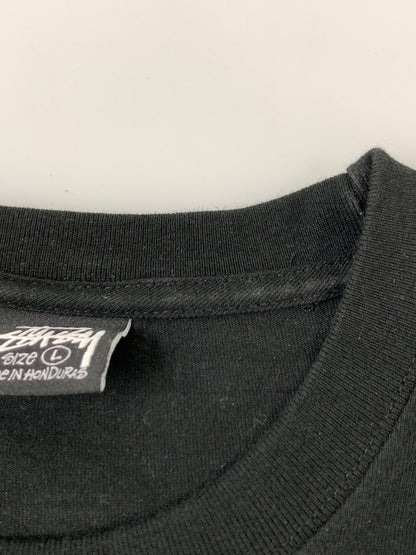 【中古品】【メンズ】 STUSSY ステューシー × GANGSTSRR ギャングスター Tシャツ 半袖 メンズ トップス 142-260820-em-11-min サイズ：L カラー：ブラック 万代Net店