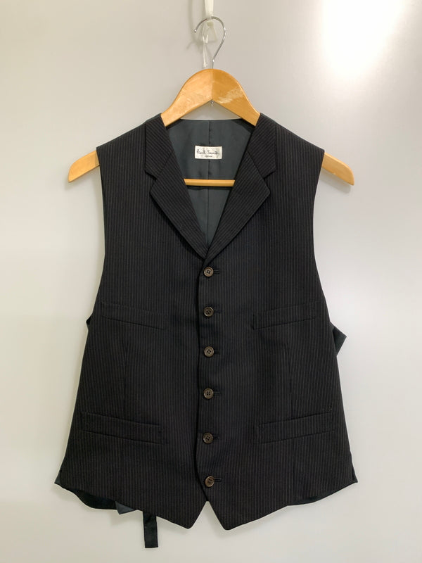【中古品】【メンズ】 PAUL SMITH ポール・スミス 3ピース スーツ ジャケット ベスト スラックス セットアップ メンズ 141-260820-em-06-min サイズ：L カラー：ブラック 万代Net店