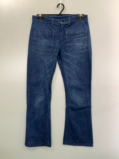 【中古品】【メンズ】 U.S.NAVY ユーエス ネイビー デニムセーラーパンツ ジーパン ボトムス 157-260822-hu-29-min サイズ：印字かすれのため不明 カラー：インディゴ 万代Net店