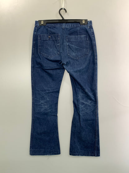 【中古品】【メンズ】 U.S.NAVY ユーエス ネイビー デニムセーラーパンツ ジーパン ボトムス 157-260822-hu-29-min サイズ：印字かすれのため不明 カラー：インディゴ 万代Net店
