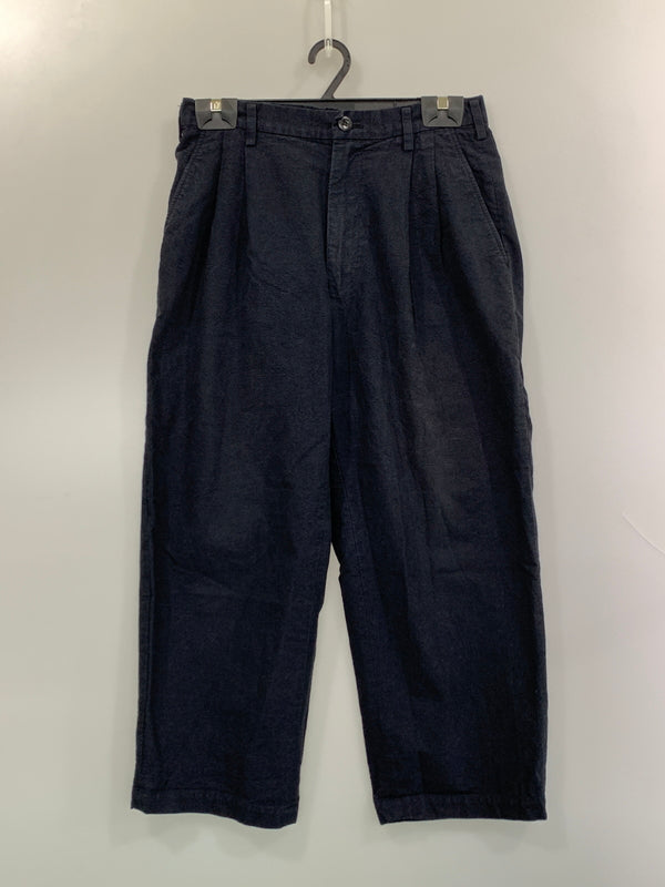 【中古品】【メンズ】 UN UNBIENT アン アンビエント 2TUCK TROUSERS ツータック トラウザーズ パンツ ボトムス 151-260822-hu-30-min サイズ：1 カラー：ネイビー 万代Net店