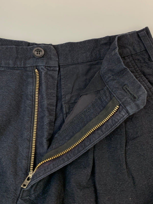 【中古品】【メンズ】 UN UNBIENT アン アンビエント 2TUCK TROUSERS ツータック トラウザーズ パンツ ボトムス 151-260822-hu-30-min サイズ：1 カラー：ネイビー 万代Net店