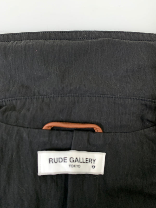 【中古品】【メンズ】 RUDE GALLERY ルードギャラリー TRENCH COAT トレンチ コート 上着 アウター 142-260829-hu-13-min サイズ：3 カラー：ブラック 万代Net店