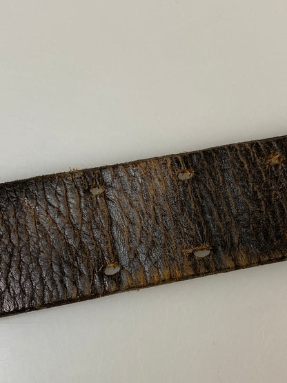 【中古品】【メンズ】 RUDE GALLERY ルードギャラリー STUDS LEATHER BELT スタッズ レザー ベルト 205-260907-yn-26-min サイズ：32 カラー：ブラック 万代Net店