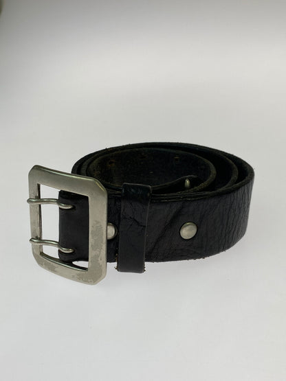 【中古品】【メンズ】 RUDE GALLERY ルードギャラリー STUDS LEATHER BELT スタッズ レザー ベルト 205-260907-yn-26-min サイズ：32 カラー：ブラック 万代Net店