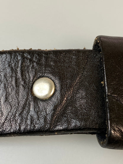 【中古品】【メンズ】 RUDE GALLERY ルードギャラリー STUDS LEATHER BELT スタッズ レザー ベルト 205-260907-yn-26-min サイズ：32 カラー：ブラック 万代Net店