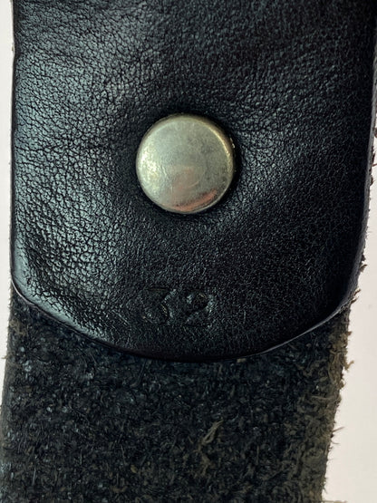 【中古品】【メンズ】 RUDE GALLERY ルードギャラリー STUDS LEATHER BELT スタッズ レザー ベルト 205-260907-yn-26-min サイズ：32 カラー：ブラック 万代Net店
