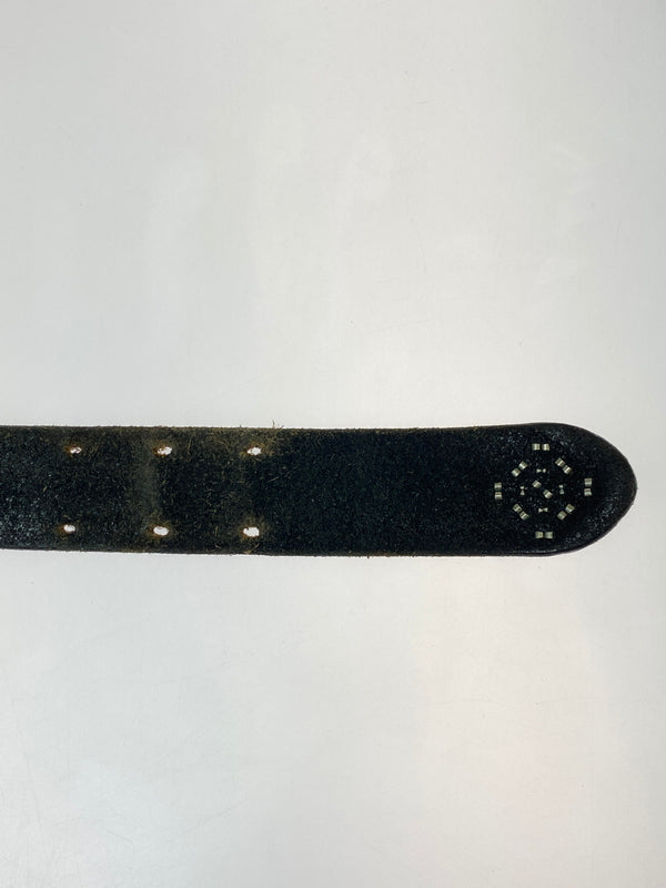 【中古品】【メンズ】 RUDE GALLERY ルードギャラリー STUDS LEATHER BELT スタッズ レザー ベルト 205-260907-yn-26-min サイズ：32 カラー：ブラック 万代Net店