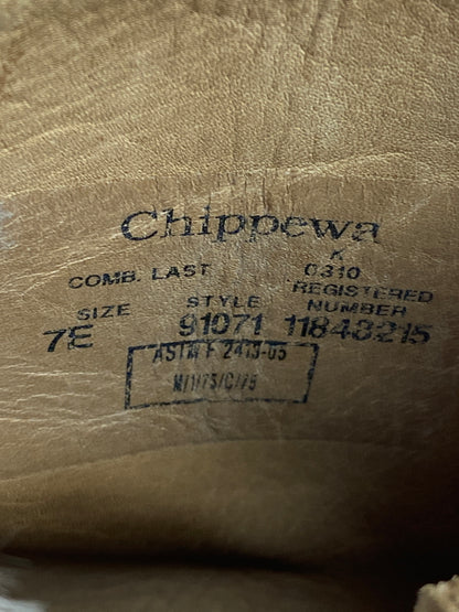 【中古品】【メンズ】 CHIPPEWA チペワ ENGINEER BOOTS エンジニア ブーツ 靴 164-260827-hu-04-min サイズ：７E カラー：キャメル系 万代Net店
