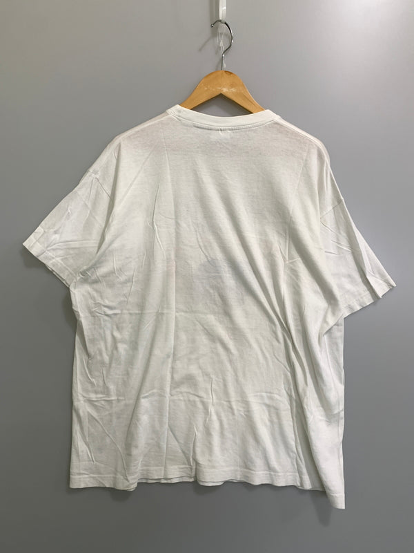 【中古品】【メンズ】 BRAIN WAVES ブレイン・ウェーブス 90S EURO TEE 90年代 ユーロ 半袖 Tシャツ メンズ トップス ヴィンテージ 146-260823-em-21-min サイズ：XL カラー：ホワイト 万代Net店