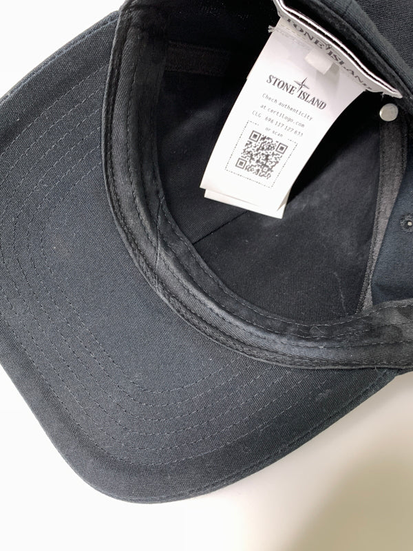 【中古品】【メンズ/レディース】 STONE ISLAND ストーンアイランド COTTON REPS CAP K1S159100996S0065 コットン レップス キャップ 帽子 185-260927-em-51-min カラー：ブラック 万代Net店