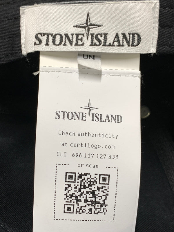 【中古品】【メンズ/レディース】 STONE ISLAND ストーンアイランド COTTON REPS CAP K1S159100996S0065 コットン レップス キャップ 帽子 185-260927-em-51-min カラー：ブラック 万代Net店
