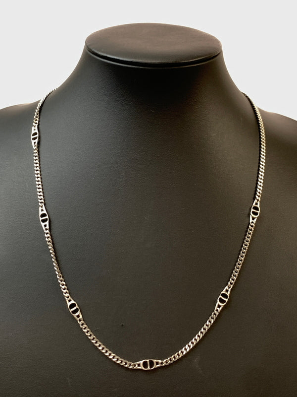 【中古品】【メンズ】 CHRISTIAN DIOR クリスチャンディオール CD ICON NECKLACE アイコン ネックレス 首飾り メンズ アクセサリー AG925 シルバー 182-260825-em-08-min カラー：シルバー 万代Net店