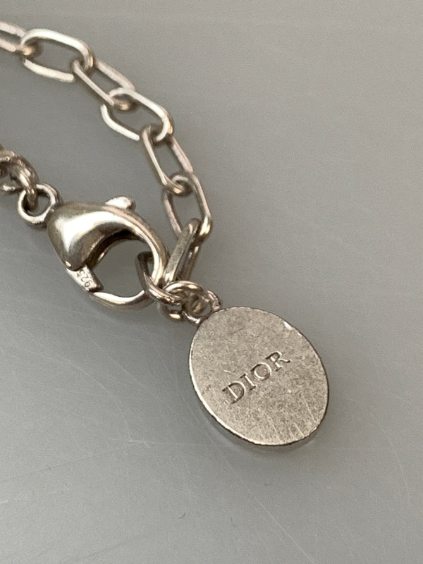 【中古品】【メンズ】 CHRISTIAN DIOR クリスチャンディオール CD ICON NECKLACE アイコン ネックレス 首飾り メンズ アクセサリー AG925 シルバー 182-260825-em-08-min カラー：シルバー 万代Net店