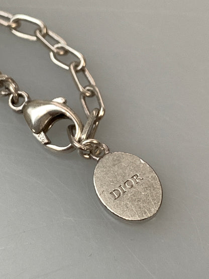 【中古品】【メンズ】 CHRISTIAN DIOR クリスチャンディオール CD ICON NECKLACE アイコン ネックレス 首飾り メンズ アクセサリー AG925 シルバー 182-260825-em-08-min カラー：シルバー 万代Net店