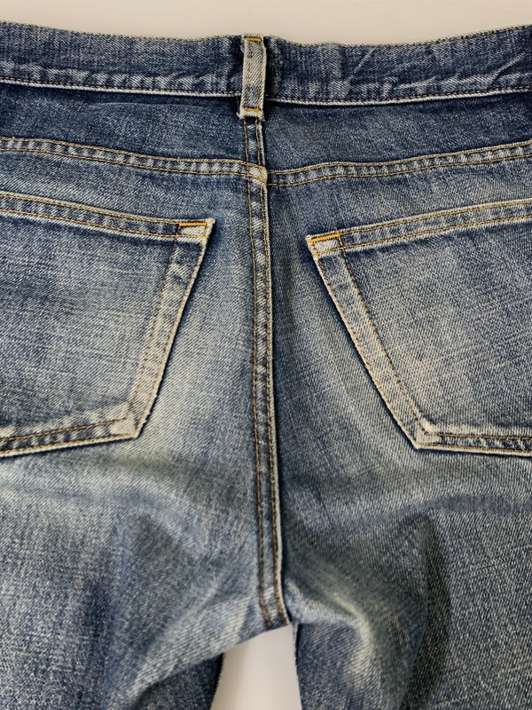 【中古品】【メンズ】 HELMUT LANG ヘルムートラング 本人期 1998 CLASSIC CUT DENIM PANTS クラシックカット デニムパンツ メンズ ボトムス ジーンズ ジーパン ヴィンテージ 152-260823-em-07-min サイズ：28 カラー：インディゴ 万代Net店