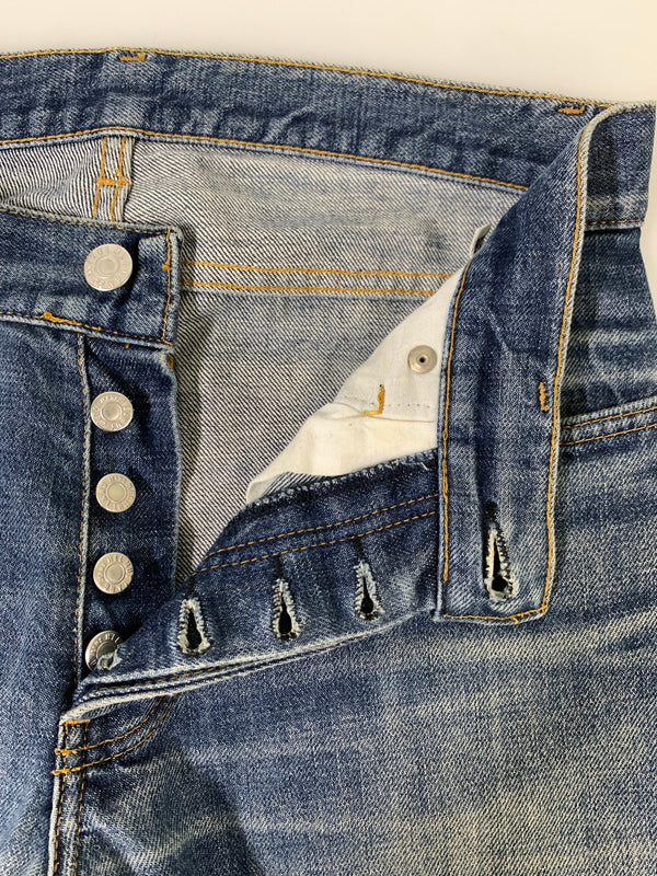 【中古品】【メンズ】 HELMUT LANG ヘルムートラング 本人期 1998 CLASSIC CUT DENIM PANTS クラシックカット デニムパンツ メンズ ボトムス ジーンズ ジーパン ヴィンテージ 152-260823-em-07-min サイズ：28 カラー：インディゴ 万代Net店