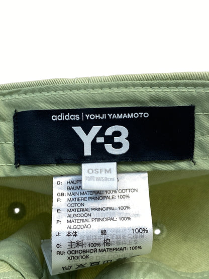 【中古品】【メンズ/レディース】 Y-3 ワイスリー LOGO CAP JW7356 ロゴ キャップ 帽子 ベースボールキャップ 185-260830-em-56-min サイズ：free カラー：ライトグリーン 万代Net店