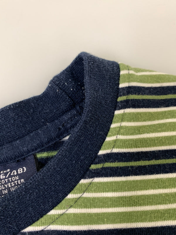 【中古品】【メンズ】 PURITAN ピューリタン BORDER POCKET SS TEE 90S ボーダー ポケット ショートスリーブ ティー 90年代 半袖 Tシャツ ヴィンテージ 146-260823-em-13-min サイズ：XL 46-48 カラー：グリーン系 万代Net店