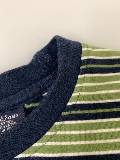 【中古品】【メンズ】 PURITAN ピューリタン BORDER POCKET SS TEE 90S ボーダー ポケット ショートスリーブ ティー 90年代 半袖 Tシャツ ヴィンテージ 146-260823-em-13-min サイズ：XL 46-48 カラー：グリーン系 万代Net店