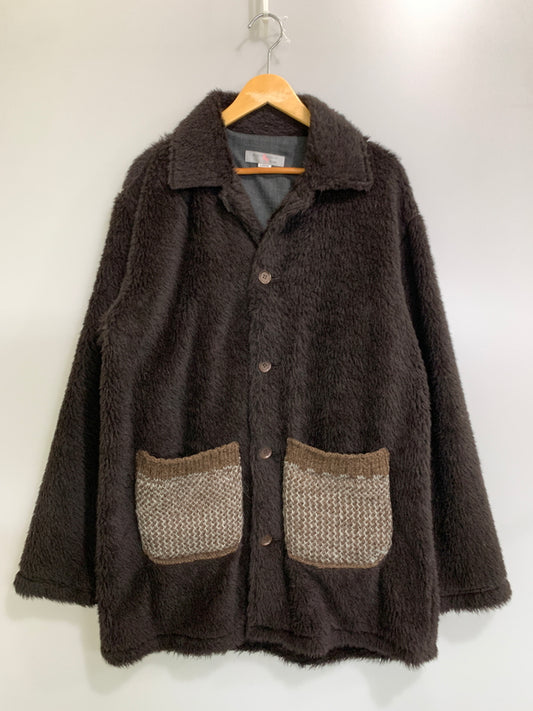 【中古品】【メンズ】 BEAUTY&YOUTH×TUBE ビューティ アンド ユース チューブ FUR JACKET ファージャケット TC-4431 上着 アウター 147-260829-hu-06-min サイズ：Ｌ カラー：ブラウン 万代Net店