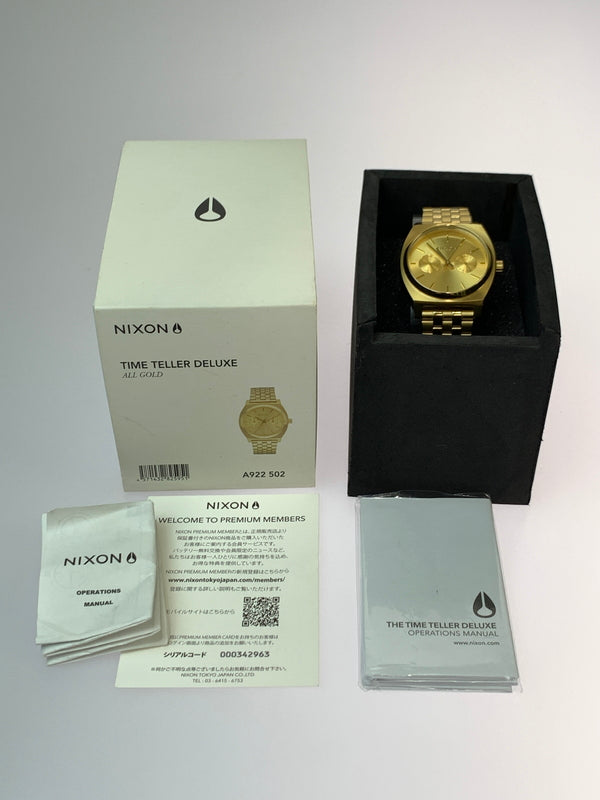 【中古品】【メンズ】 NIXON ニクソン THE TIME TELLER DELUXE A922-502 ザ タイムテラー デラックス 腕時計 ウォッチ アメリカ 198-260825-em-07-min カラー：ゴールド 万代Net店