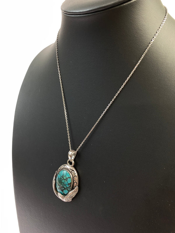 【中古品】【メンズ】 SAAD サード SV925 ターコイズ イーグル ペンダントトップ チェーンなし ネックレス アクセサリー 197-260827-hu-17-min カラー：シルバー 万代Net店
