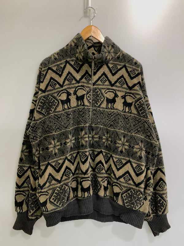 【中古品】【メンズ】 ALPS アルプス 90S USA製 HALF ZIP FLEECE 90年代 ハーフ ジップ フリース アウター プルオーバー 146-260829-hu-05-min サイズ：タグ破損のため不明 カラー：ブラウン/ブラック 万代Net店