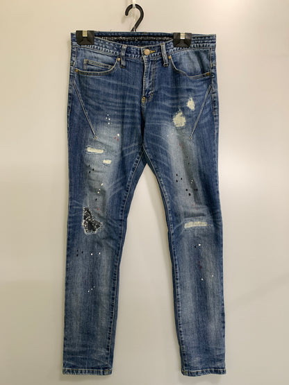 【中古品】【メンズ】 NUMBER(N)INE ナンバーナイン SKINNY DENIM PANTS スキニー デニム パンツ ボトムス ジーパン 151-260829-hu-10-min サイズ：M（46-48） カラー：ブルーインディゴ 万代Net店