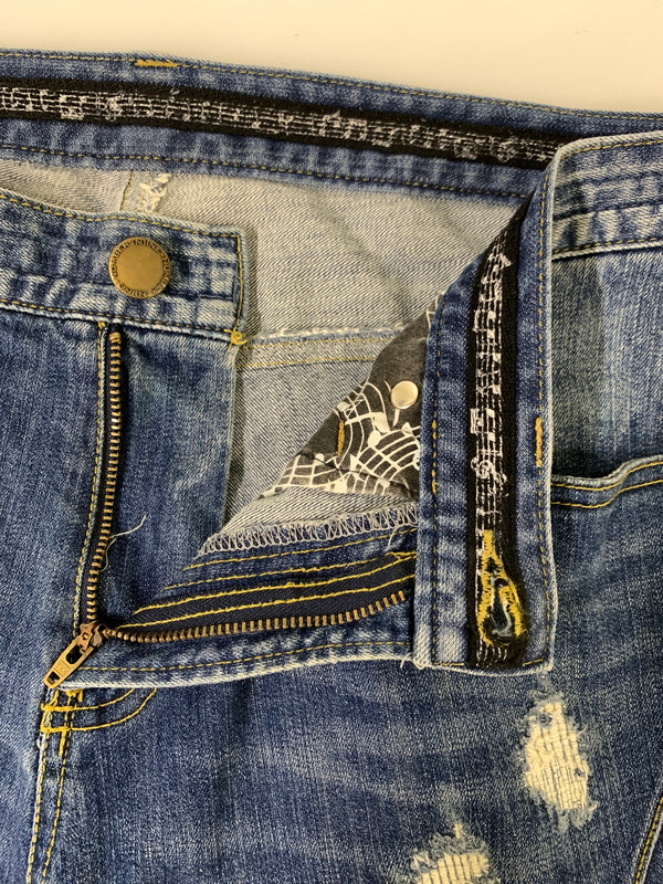 【中古品】【メンズ】 NUMBER(N)INE ナンバーナイン SKINNY DENIM PANTS スキニー デニム パンツ ボトムス ジーパン 151-260829-hu-10-min サイズ：M（46-48） カラー：ブルーインディゴ 万代Net店