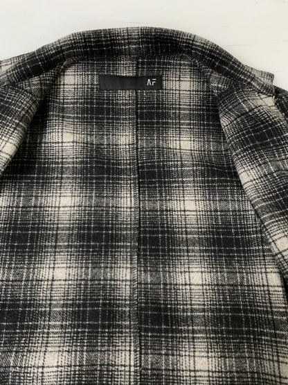 【中古品】【メンズ】 A.F ARTEFACT エーエフ アーティファクト SNAPPED OVER SHIRT スナップ ボタン オーバー サイズ シャツ メンズ ライトアウター 長袖シャツ 140-260823-em-03-min サイズ：3 カラー：ブラック/グレー 万代Net店