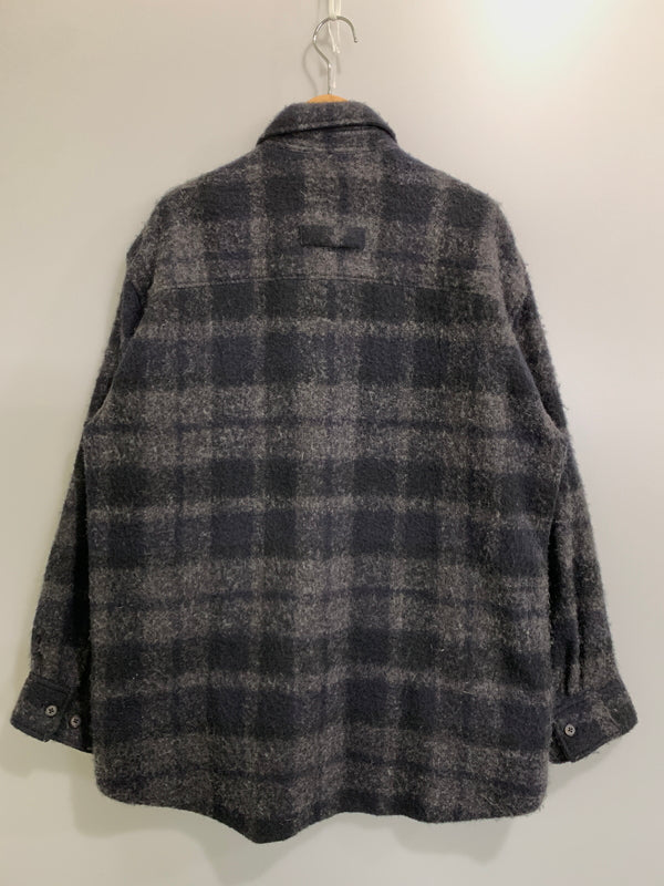 【中古品】【メンズ】 STEIN シュタイン OVERSIZED BLANKET CPO SHIRT オーバーサイズド ブランケット シャツジャケット 長袖 ワークシャツ 140-260823-em-05-min サイズ：S カラー：ブラック/グレー 万代Net店